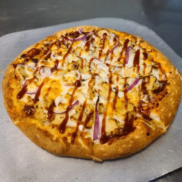 BBQ Chicken Pizza.